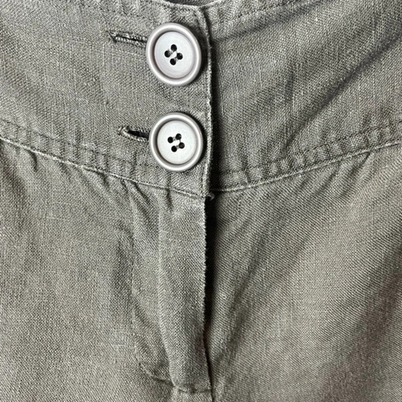 Forever 21 Linen Wide Left Coloutte Contemporary High Waist Chocolate Brown - Picture 13 of 13